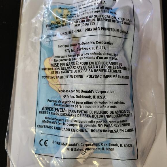 1998 McDonalds TY Teenie Beanie Babies Peanut 12 New in Package - Picture 2 of 2